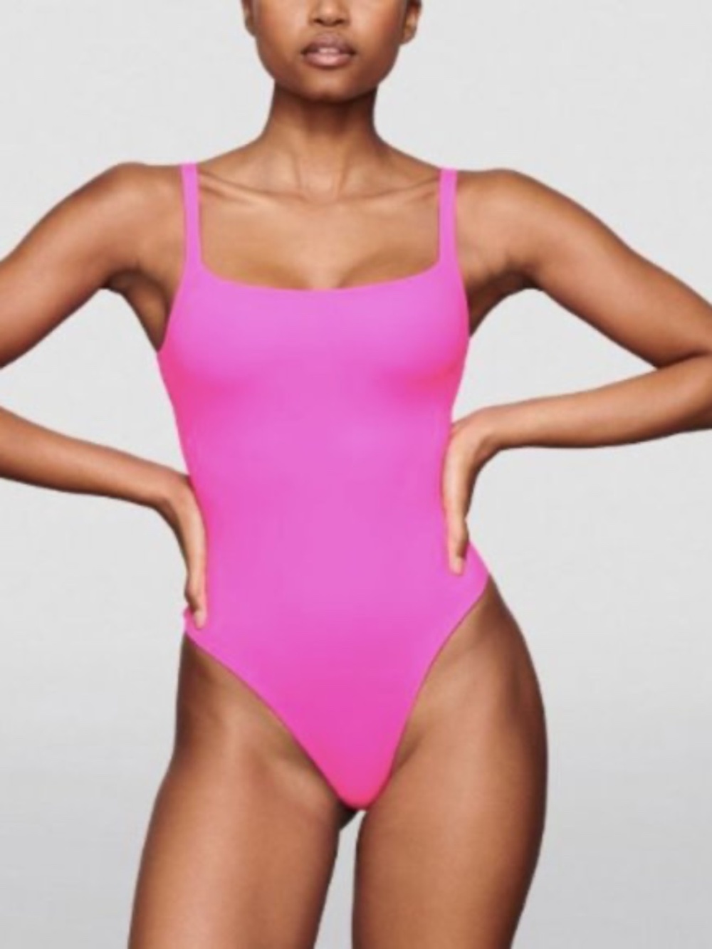 SKIMS (Neon Orchid)Fits  Everyone Square Neck Bodysuit